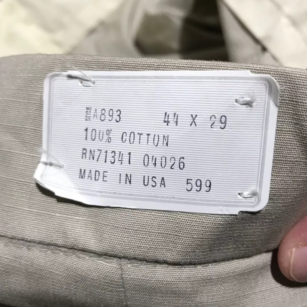 LL Bean Mens Pants Vintage Two Tone Leg Patch Made in USA NWT Size 44x29 - Picture 6 of 8